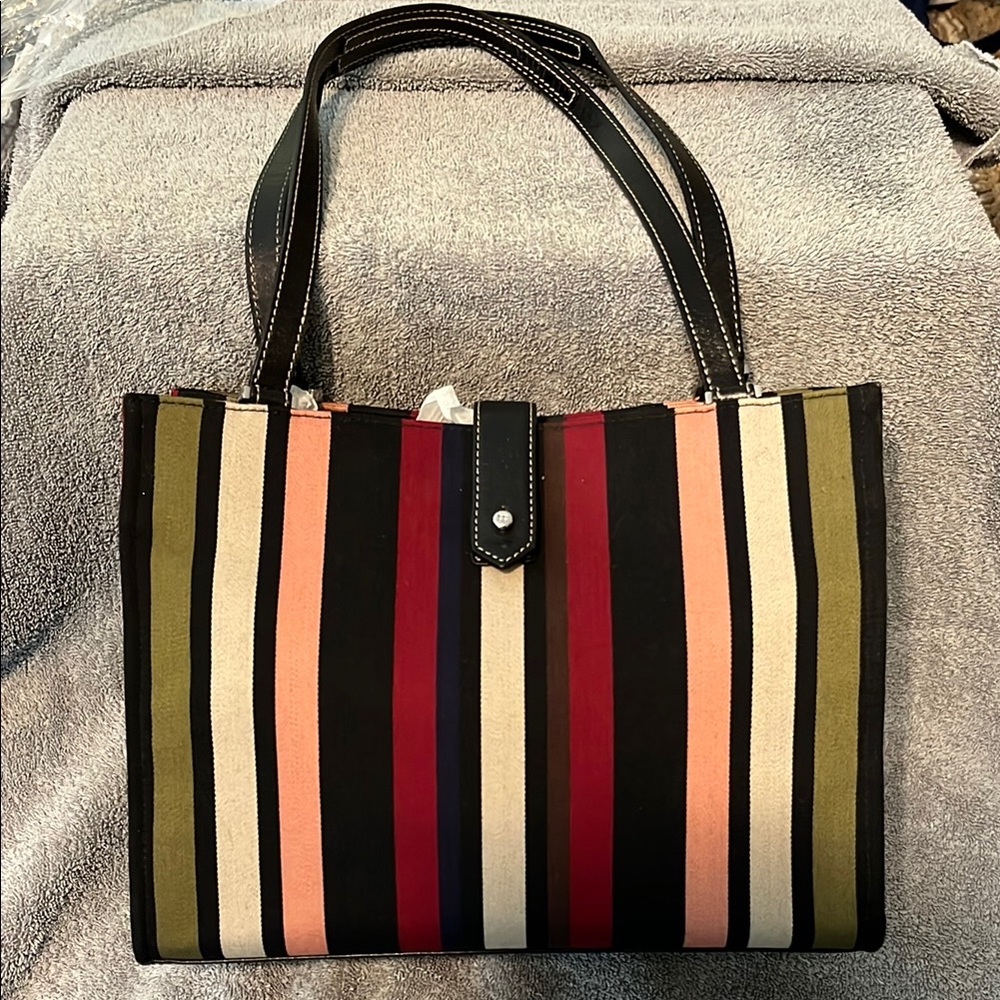 Kate Spade ♠️ Striped Multicolor Tote Bag